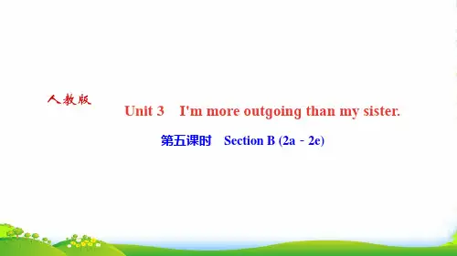 人教新目标八年级上册英语作业课件：Unit 3 Section B (2a2e)