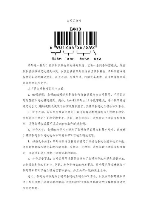 条码的标准