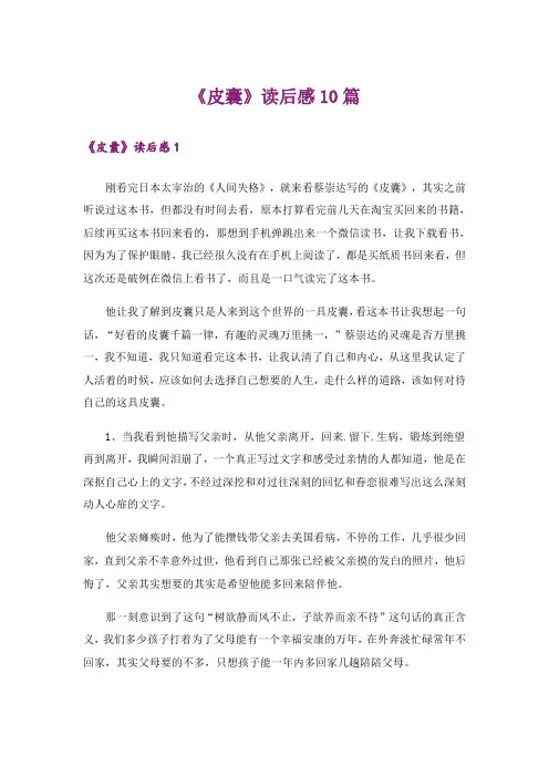 《皮囊》读后感10篇