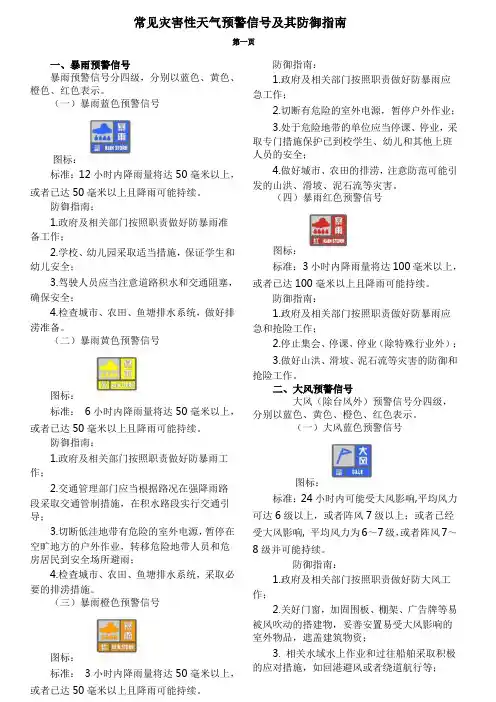 常见预警