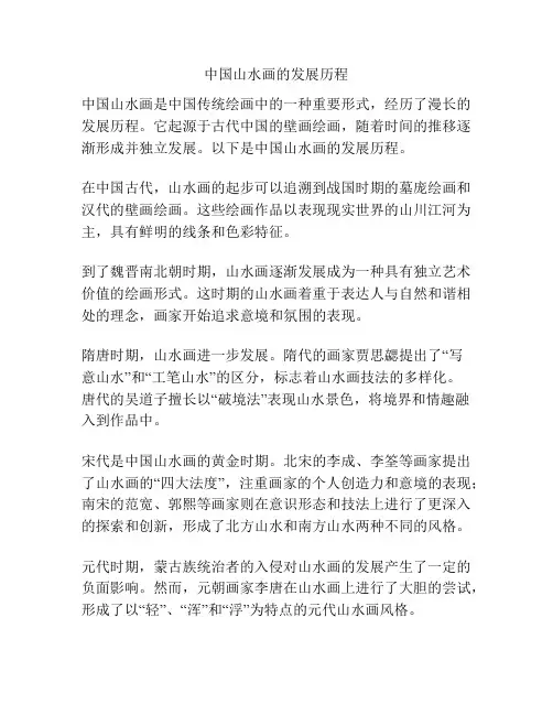 中国山水画的发展历程