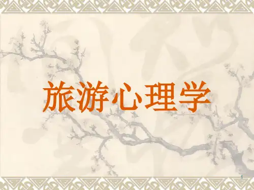 旅游心理学模块一ppt课件