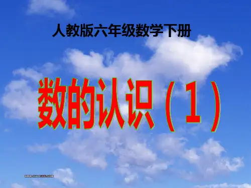 人教版六年级数学下册 第6单元 整理和复习 1. 数与代数 第1课时  数的认识(1)