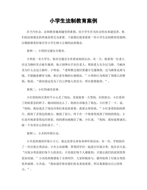 小学生法制教育案例
