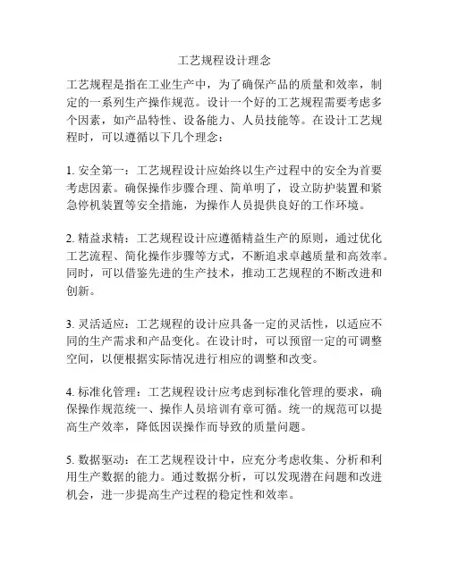 工艺规程设计理念
