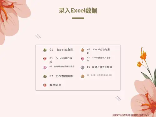 建立表格-录入Excel数据