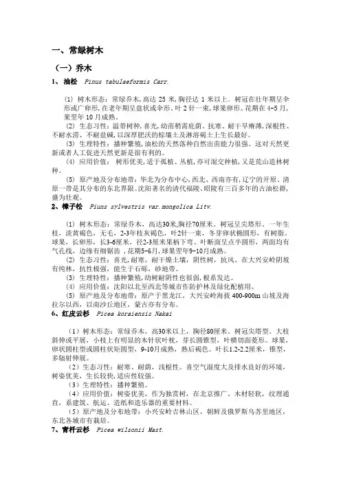 长春绿化植物