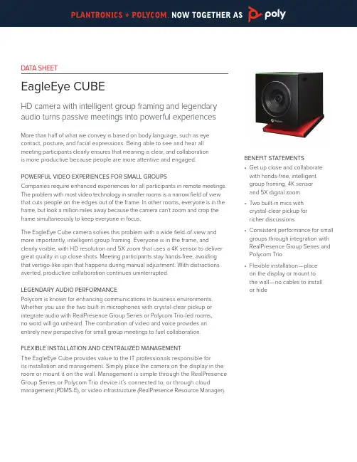鹰眼CUBE HD摄像头说明书