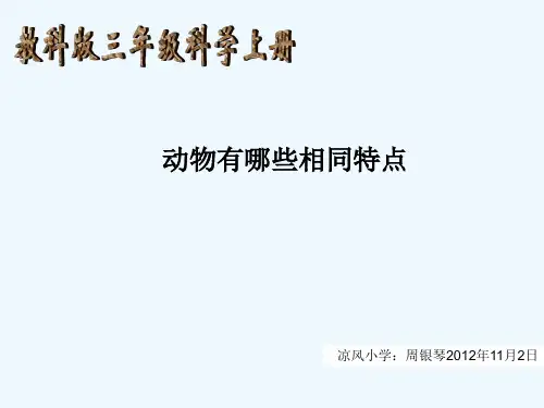 动物有哪些相同特点
