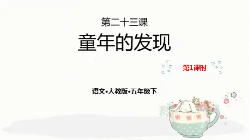 部编版五年级下册语文《童年的发现》PPT课件学习