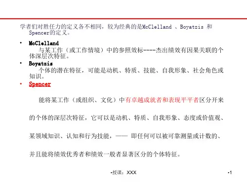 胜任力模型PPT课件