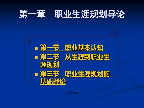 大学生职业生涯规划第一章