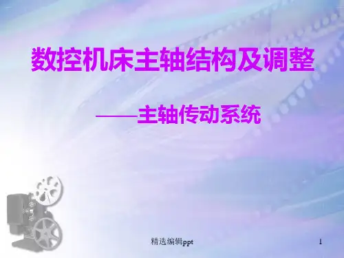 数控机床主轴结构与调整ppt课件