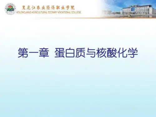 第一章 蛋白质与核酸化学