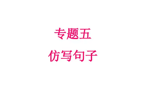 中考复习：仿写句子