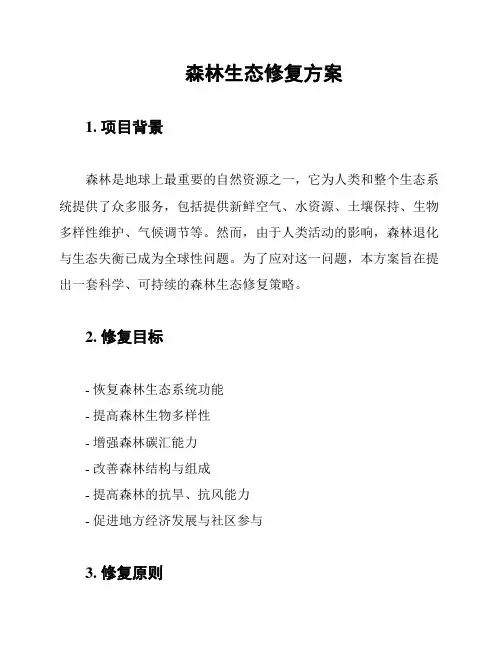 森林生态修复方案