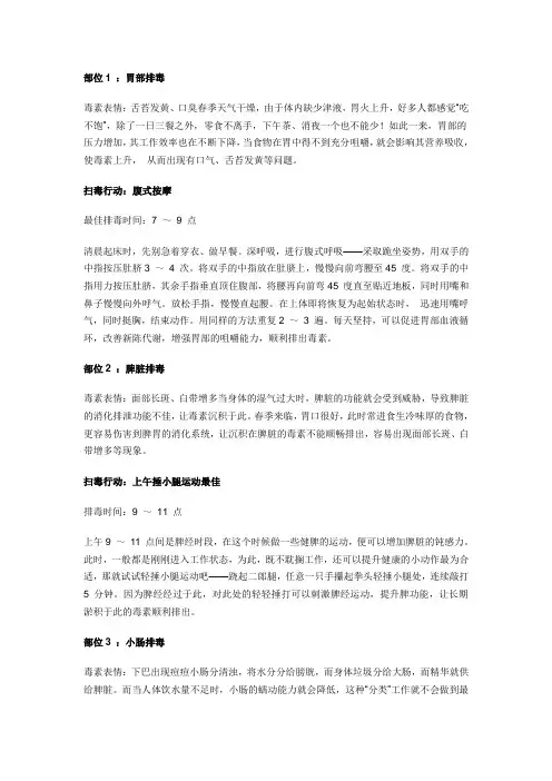 身体24小时排毒