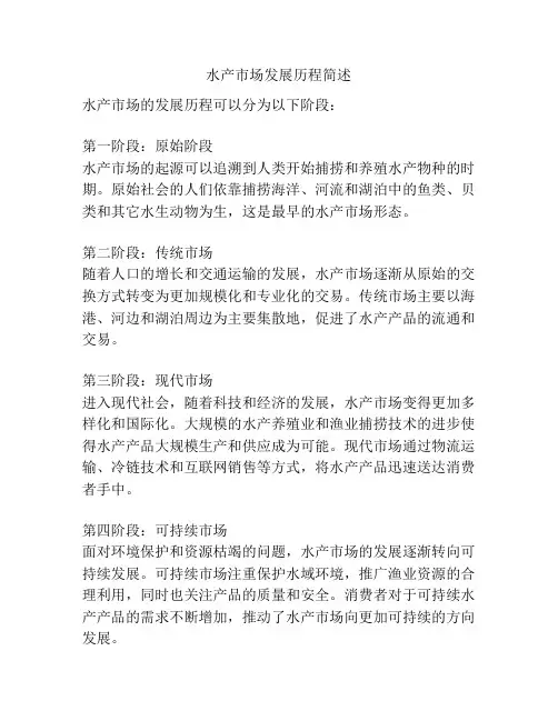 水产市场发展历程简述