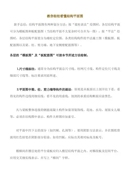 教你轻松看懂结构平面图