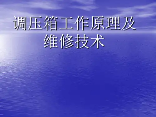 调压器的工作原理及维修技术