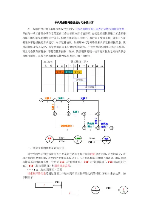 建造师培训讲义单代号搭接网络计划时间参数计算