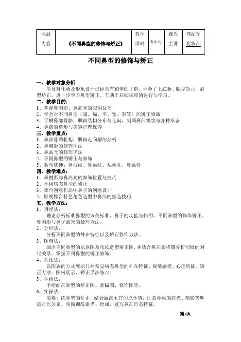化妆教程5：不同鼻型的修饰与矫正
