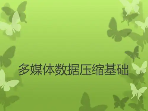 多媒体数据压缩基础
