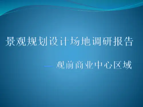 观前街小游园场地调研报告