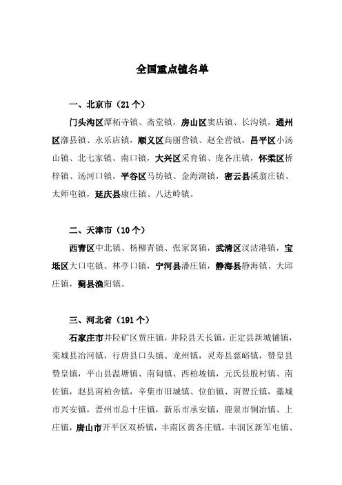 《全国重点镇》