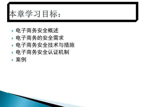 电子商务安全需求与应对措施
