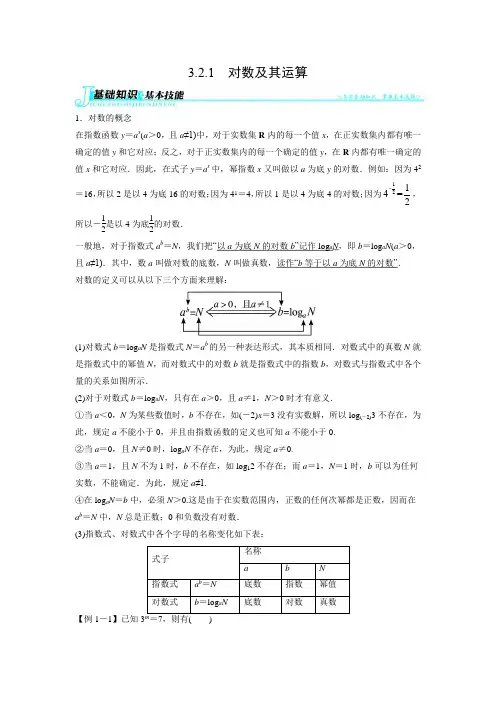 学案 4： 3.2.1  对数及其运算