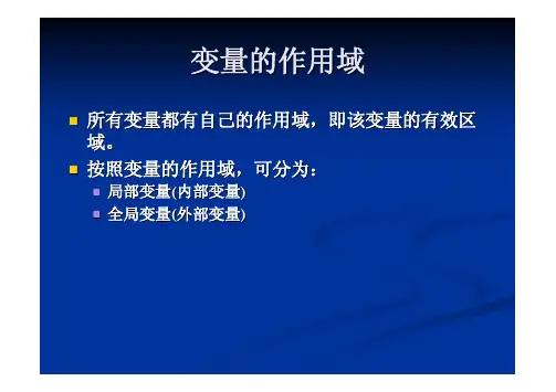 变量的作用域
