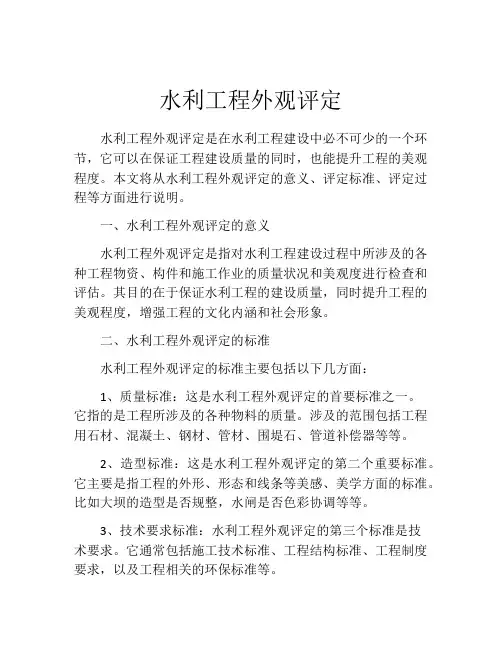 水利工程外观评定