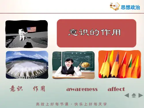人教版高中政治必修4 5.2知识总结：《意识的作用》