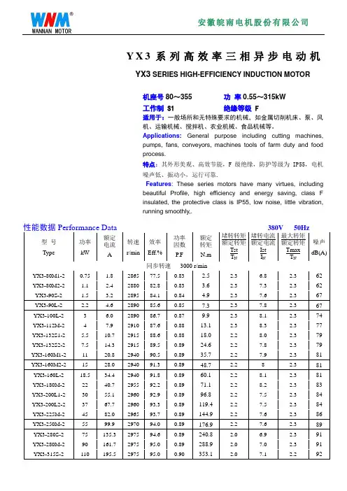 皖南电机YX3系列样本22