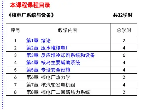 核电厂系统与设备-55 安全壳隔离系统
