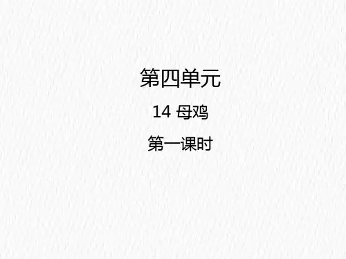 部编版小学语文四年级下册14  母鸡(教学课件)
