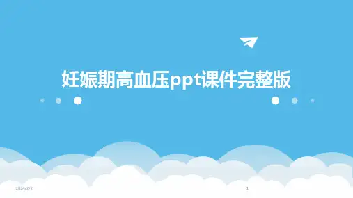 2024版年度妊娠期高血压ppt课件完整版