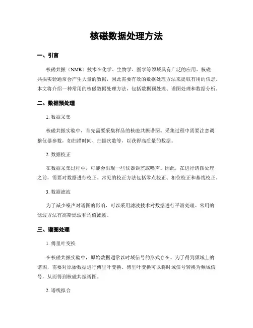 核磁数据处理方法