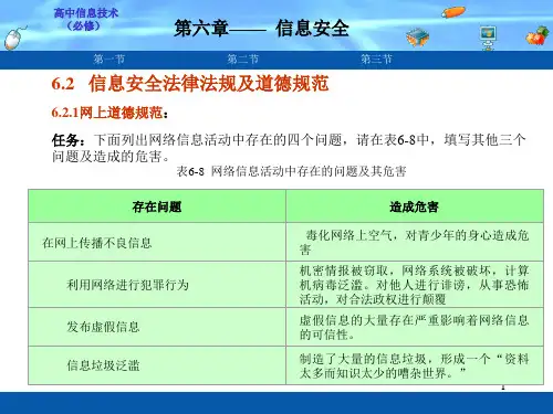 信息安全法律法规及道德规范PPT幻灯片