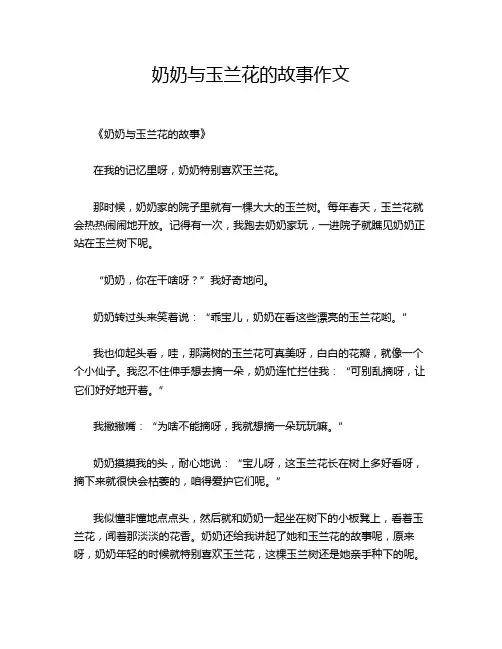 奶奶与玉兰花的故事作文