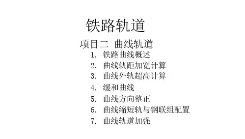 2.1铁路曲线概述