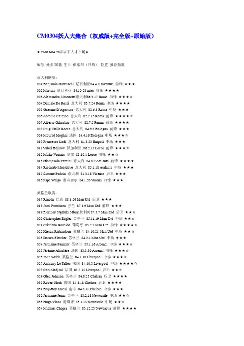 CM0304妖人大集合