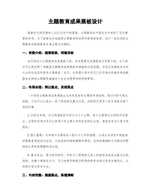 主题教育成果展板设计