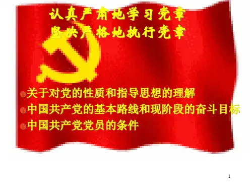 入党教育《党章》培训课件
