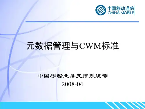元数据管理与CWM标准