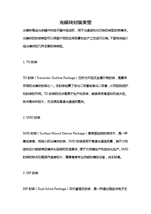 光模块封装类型