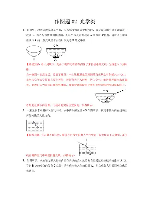 作图题02 光学类(解析版)