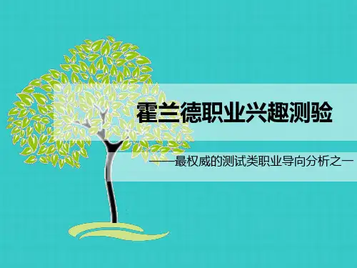 霍兰德职业兴趣测试