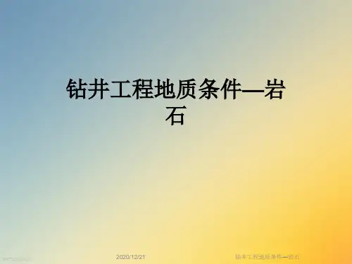 钻井工程地质条件—岩石